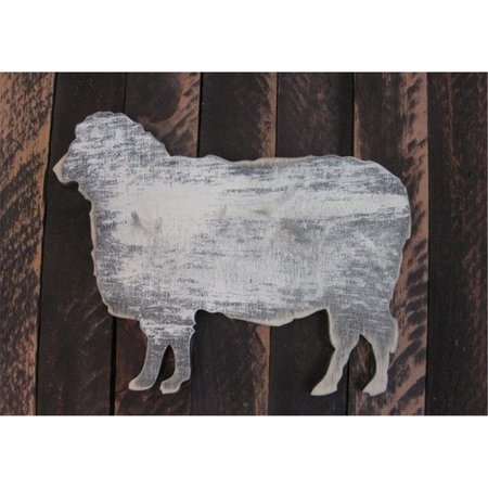 DESIGNOCRACY Vintage Sheep Whimsical Art on Board Wall Decor 9814908